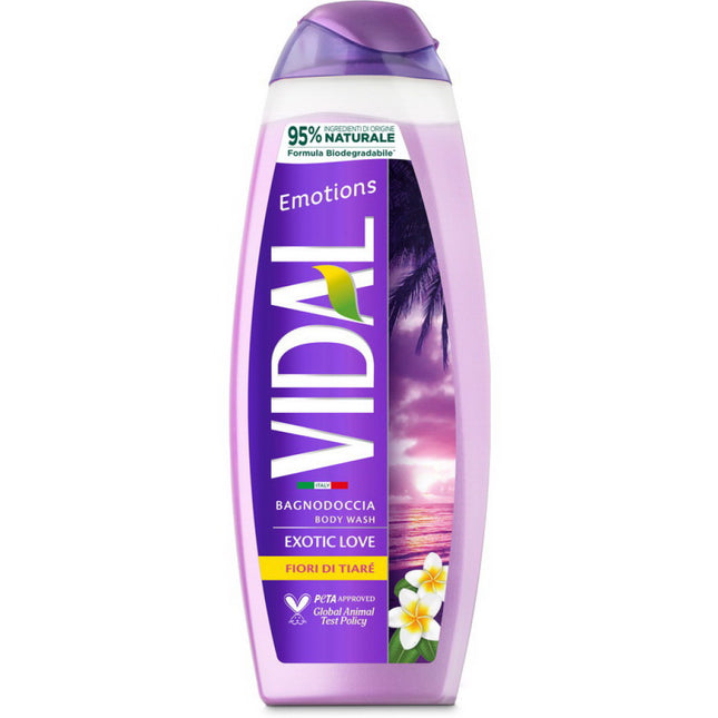 Vidal Body wash 500Ml - Exotic Love - Emotions - Tiare Flowers