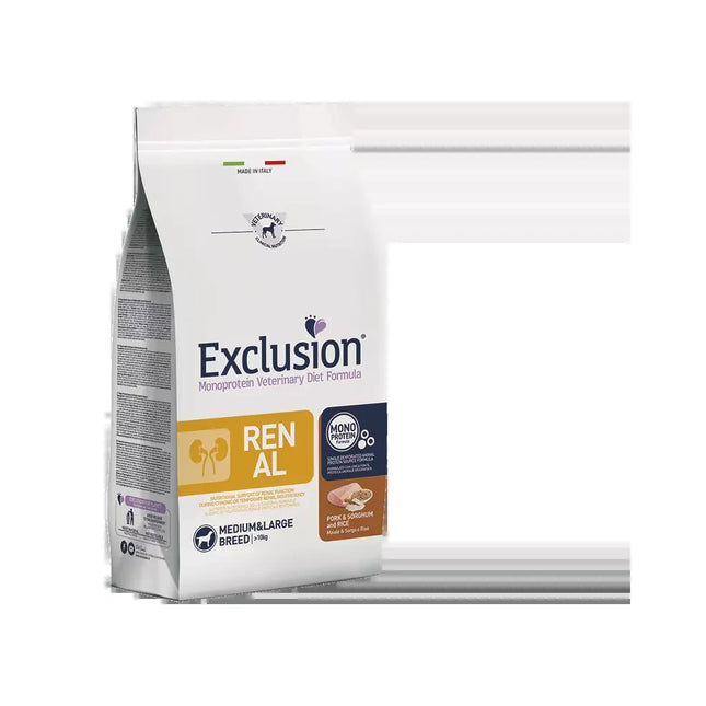 EXCLUSION DIET Adult Renal 2 KG Maiale, sorgo e riso