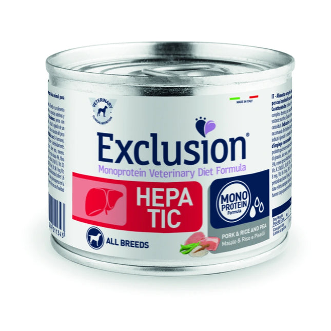EXCLUSION DIET Adult Hepatic 400 GR Maiale, riso e piselli
