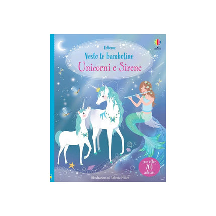 Copertina libro UNICORNI E SIRENE. CON ADESIVI
