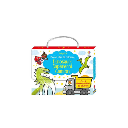 Copertina libro DINOSAURI, SUPEREROI, CAMION. EDIZ. ILLU