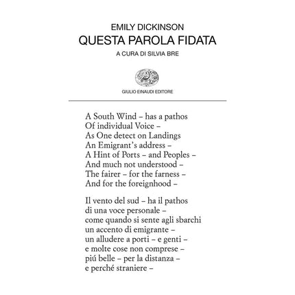 Copertina libro QUESTA PAROLA FIDATA. TESTO INGLESE A FR