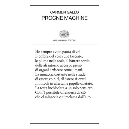 Copertina libro PROCNE MACHINE