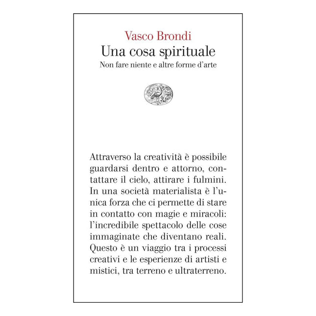 Copertina libro UNA COSA SPIRITUALE. NON FARE NIENTE E A