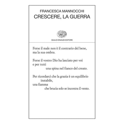 Copertina libro CRESCERE, LA GUERRA