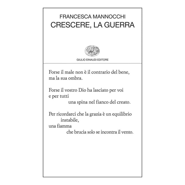 Copertina libro CRESCERE, LA GUERRA