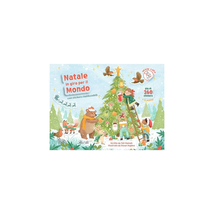 Copertina libro NATALE IN GIRO PER IL MONDO. CON ADESIVI