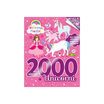 Copertina libro 2000 ADESIVI UNICORNI. EDIZ. A COLORI