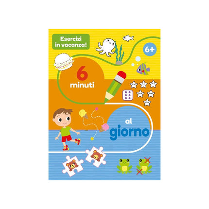 Copertina libro ESERCIZI IN VACANZA! 6 MINUTI AL GIORNO.