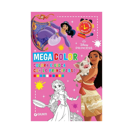 Copertina libro COLORA E GIOCA CON LE PRINCIPESSE. MEGA