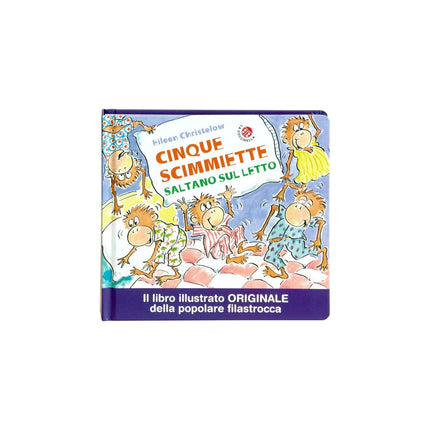 Copertina libro CINQUE SCIMMIETTE SALTANO SUL LETTO. EDI