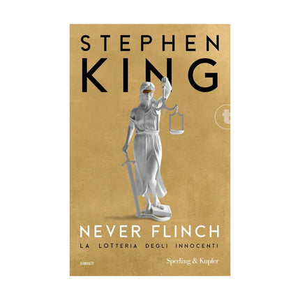 Copertina libro NEVER FLINCH. LA LOTTERIA DEGLI INNOCENT