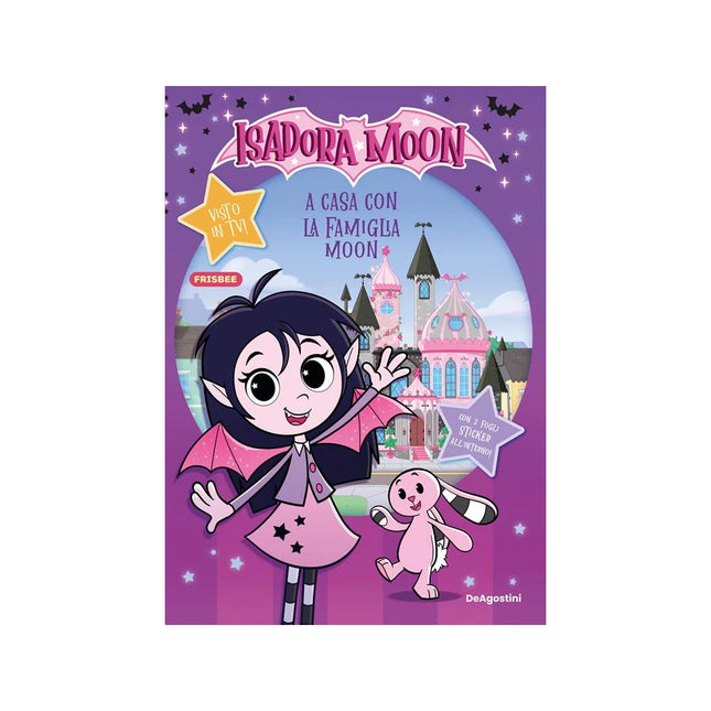 Copertina libro A CASA CON LA FAMIGLIA MOON! ISADORA MOO