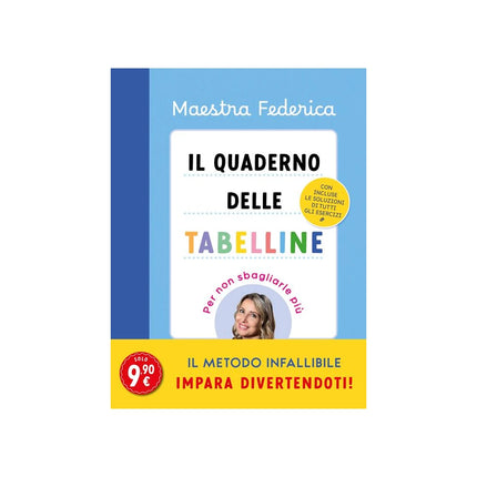 Copertina libro IL QUADERNO DELLE TABELLINE. PER NON SBA