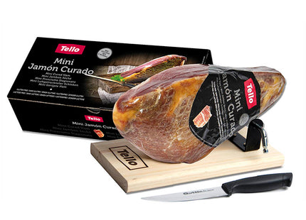 Tello Mini Jamon Serrano - Prosciutto Spagnolo 1 kg set con coltello - Smart Space Shop