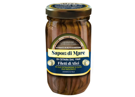 Flavors of the Sea Cetara Anchovy Fillets in Organic Extra Virgin Olive Oil 100 g