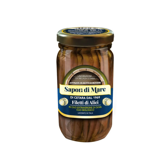 Flavors of the Sea Cetara Anchovy Fillets in Organic Extra Virgin Olive Oil 100 g