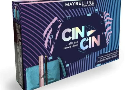 Maybelline New York Cin Cin Kit Regalo Con Mascara Volume Sky High + Line Refine Matita Occhi Nera + Pochette - Smart Space Shop