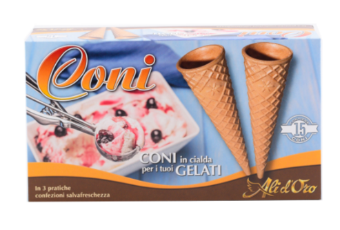 Ali D'Oro Coni in Cialda 15 pezzi 50g