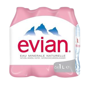 Evian PET water 1L x 6