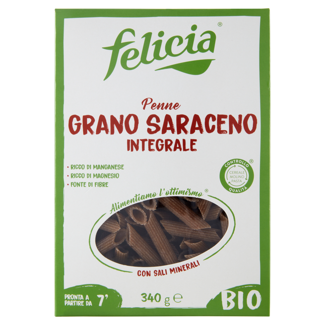 Felicia Penne Grano Saraceno Integrale Bio 340 g - Smart Space Shop