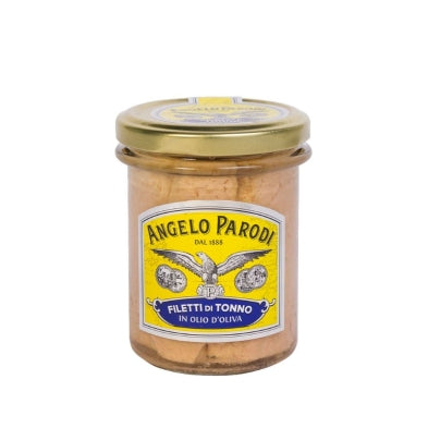 "Riserva" tuna fillets in olive oil in glass jar 195g