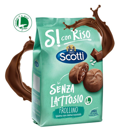 Si con Riso Scotti Frollini Ripieni Con Crema Nocciola 200 g