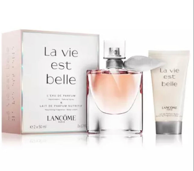 La Vie Est Belle Lancome Set regalo da donna La Vie Est Belle di Lancome EDP 2 x 50 ml - eu de parfum e lozione corpo - Smart Space Shop