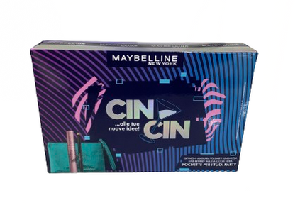 Maybelline New York Cin Cin Kit Regalo Con Mascara Volume Sky High + Line Refine Matita Occhi Nera + Pochette - Smart Space Shop