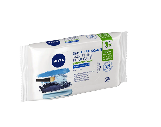 Nivea Salviettine Struccanti 3 In 1 Per Pelli Normali 25 Pz - Smart Space Shop