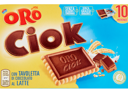 Oro Ciok biscotto con tavoletta di cioccolato al latte 8 pezzi