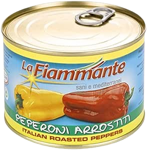 La Fiammante Peperoni Arrostiti Interi Pelati Lattina 350g - Smart Space Shop