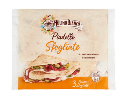 Mulino Bianco Piadelle Sfogliate Ideale per Piadina 3pz 330 g