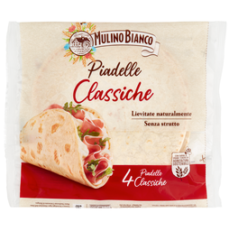 Piadelle Classiche Mulino Bianco 4 piadelle - 300 g - Smart Space Shop