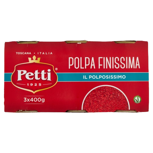 Sehr feines Tomatenmark „Il polposissimo“ Brüste – 3x400g – 100 % TOSKANISCHE TOMATE