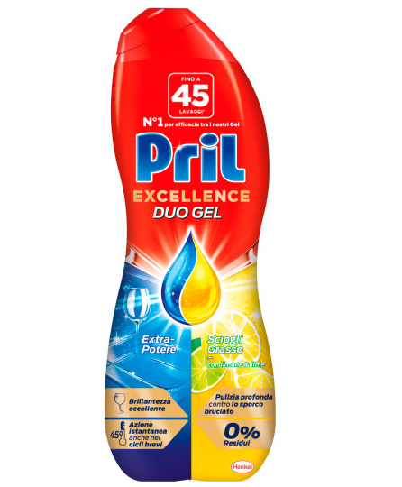 Pril Excellence Duo Geschirrspülgel 810 ml 