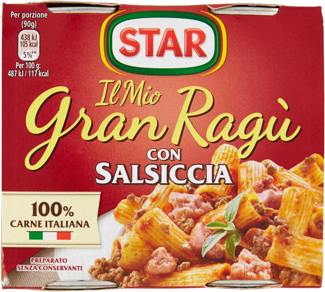 STAR Il Mio GranRagù con Salsiccia, 2 x 180g - Smart Space Shop