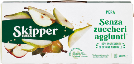 Skipper Senza Zuccheri Aggiunti succo a Pera 3 x 200 ml