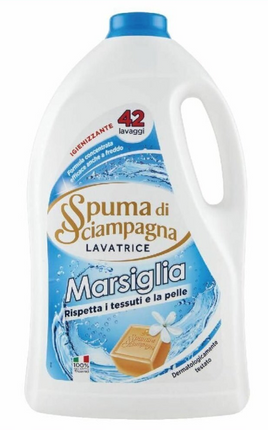 Champagne Foam Liquid Detergent for Washing Machine Marseille 42 Washes