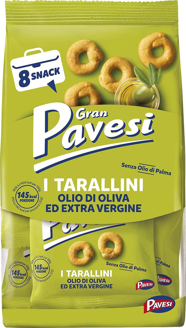 Gran Pavesi Snack Tarallini Olio di Oliva ed Extra Vergine x 8