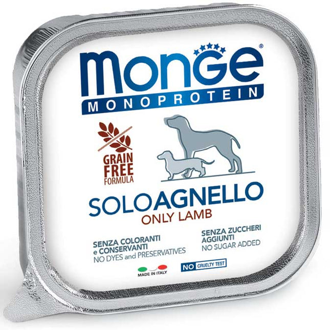 Cibo per cani al gusto di agnello monoporzione Monge 150 gr - Smart Space Shop