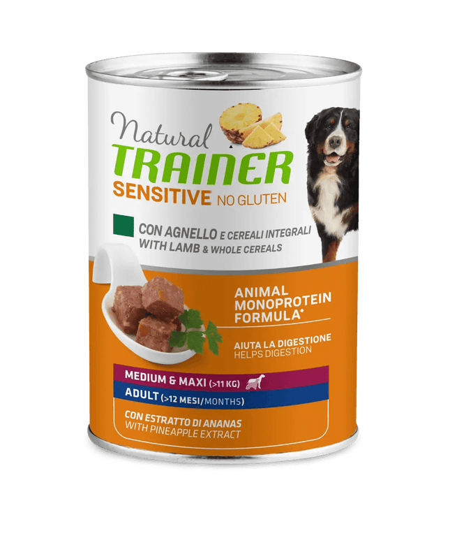 Cibo per cani monoproteico in lattina agnello Natural Trainer 400 gr - Smart Space Shop