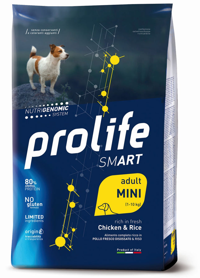 Prolife Dog Smart, Pollo & Riso , Cane adulto M/L (12kg) - Smart Space Shop