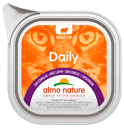 Umido per gatti adulti Almo nature con coniglio - Smart Space Shop