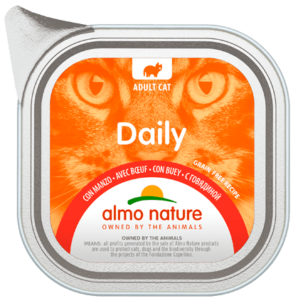 Umido per gatti adulti Almo nature con manzo - Smart Space Shop