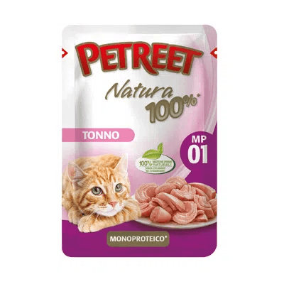 Cibo per gatti Monoporzione bustina al gusto di tonno Petreet - Smart Space Shop